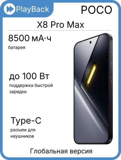 POCO X8 Pro Max 12/512 ГБ Black (Global Version)