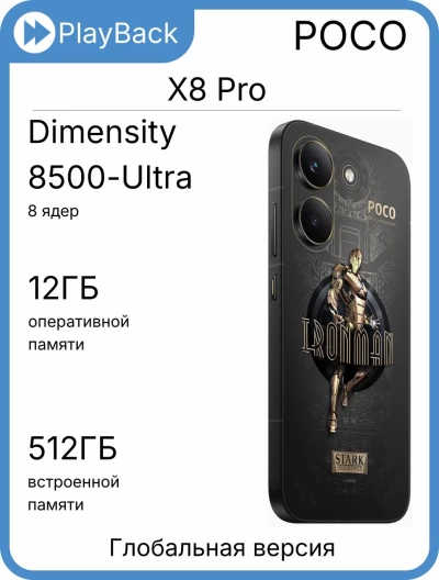 POCO X8 Pro 12/512 ГБ Iron Man Edition (Global Version)
