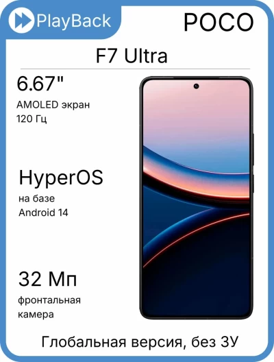 POCO F7 Ultra 12/256 ГБ желтый (Global Version, Slim Box)