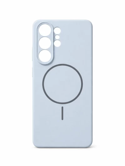 Чехол-накладка Silicone Case c MagSafe для Samsung Galaxy S26 Ultra голубой