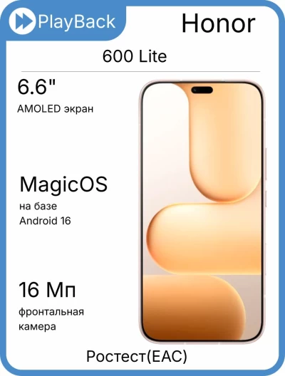 Смартфон Honor 600 Lite 8/256 ГБ Пустынный золотой (РСТ)
