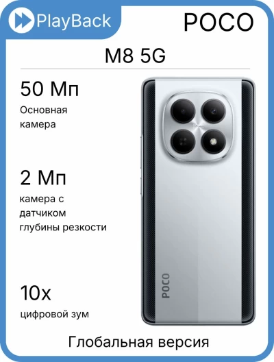 Poco M8 5G 12/512 ГБ Silver (Global Version)