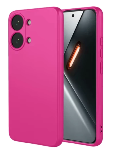 Накладка силиконовая Silicone Case для POCO X8 Pro Max розовая